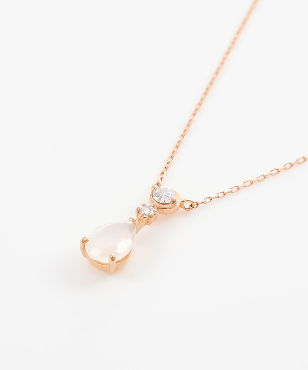ヨンドシー 4℃ 【6月誕生石】K10ピンクゴールド ネックレス