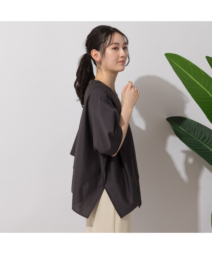 セール 50%OFF】アシンメトリー・裾三角トップス(506240805