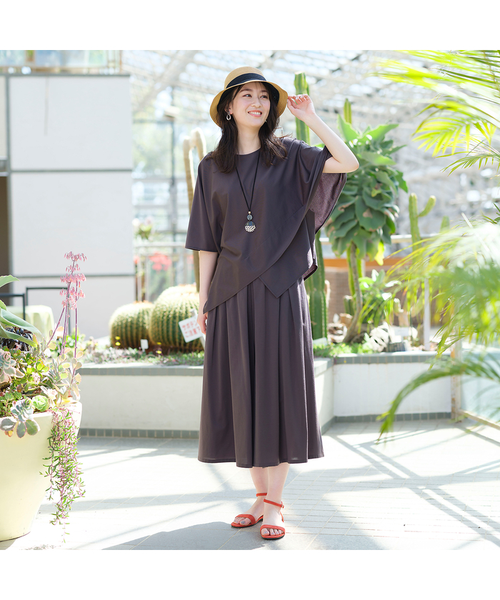 セール 50%OFF】アシンメトリー・裾三角トップス(506240805