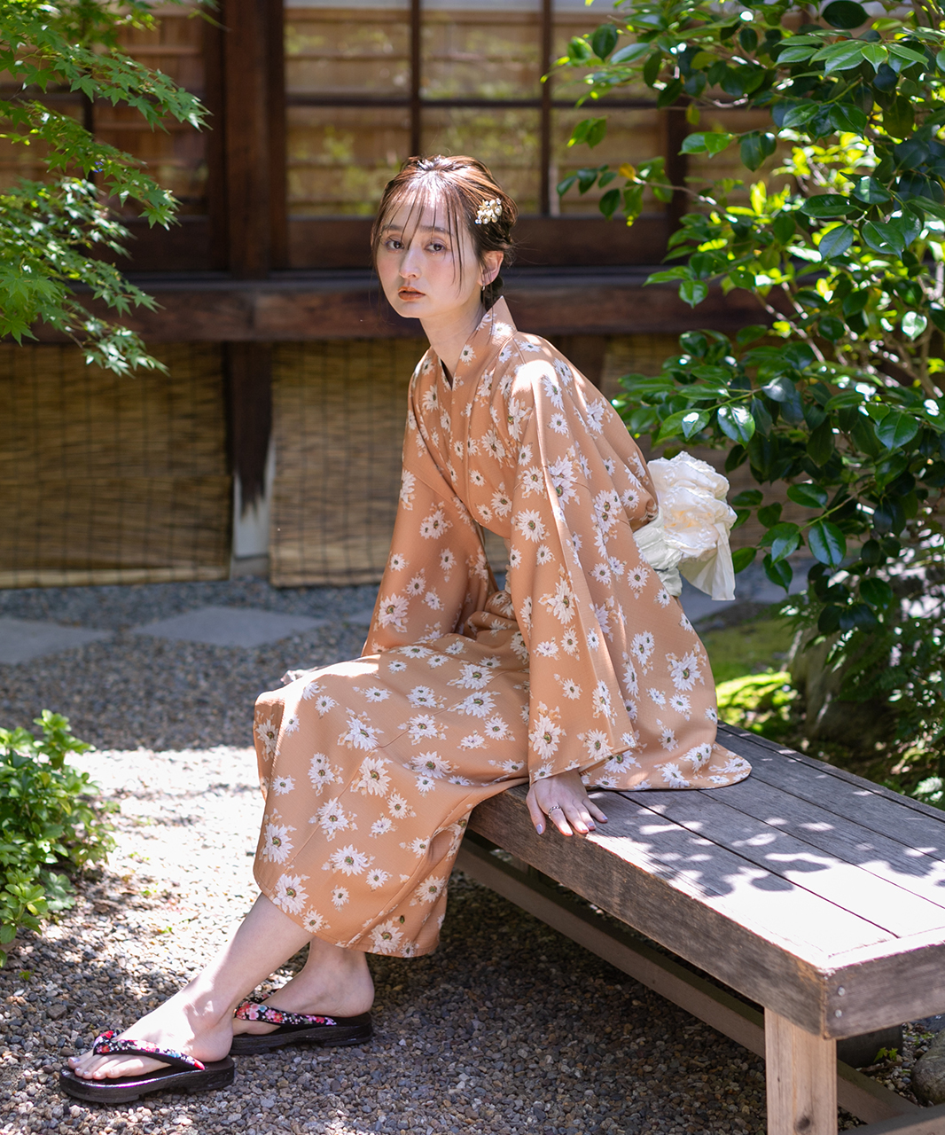 【試着のみ】ad thie 浴衣 セパレート3点セット アドティエ ad thie 【2024SS新作】3点セット ひまわり柄