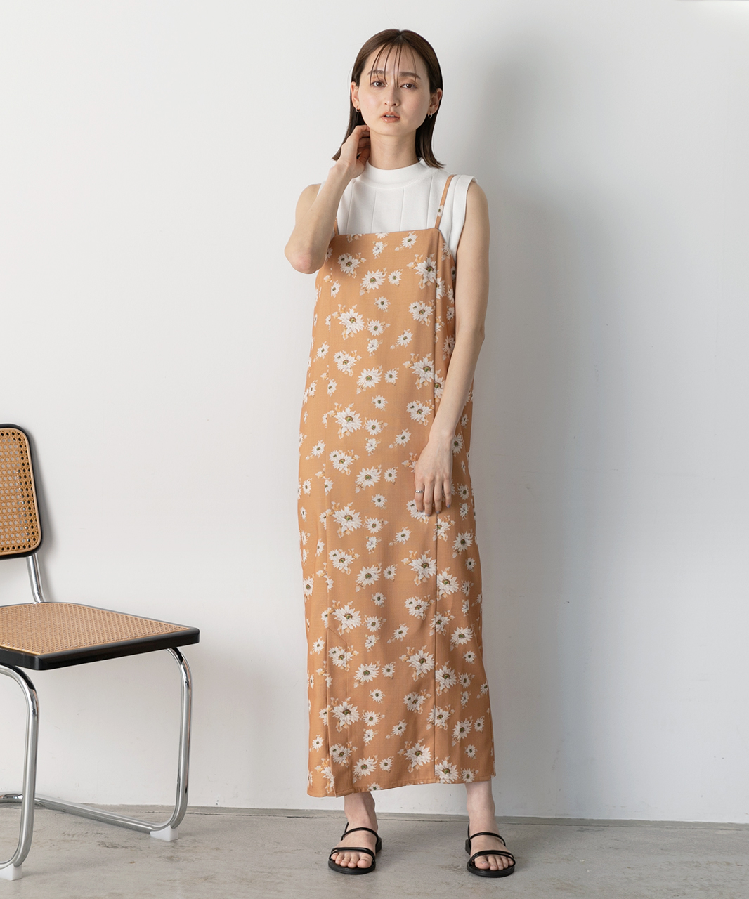 新品５点SET 　すぐに着用できます　153-165ｃｍ送料込みひまわり柄 アドティエ ad thie 【2024SS新作】3点セット ひまわり柄