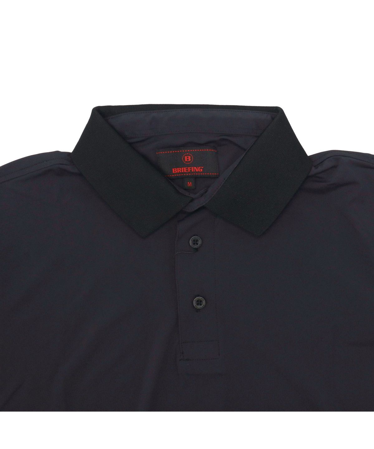 新品BRIEFING 正規品LOGO BACK RIB POLO ネイビーL