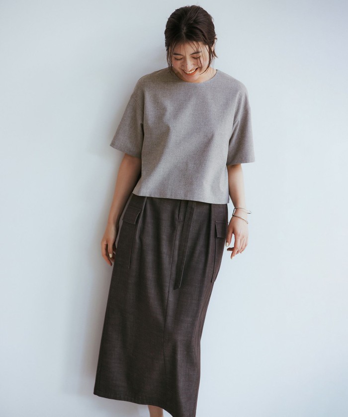 セール 20%OFF】【洗える】デニムライクシャンブレー Iライン
