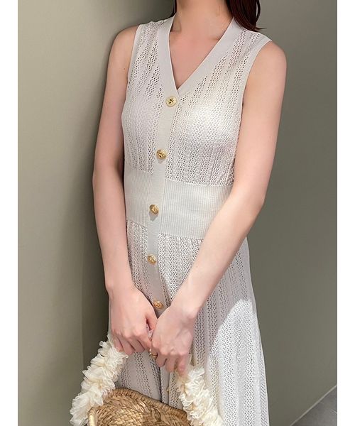 セール 50%OFF】クロシェ風シアーニットワンピース(506242727 セール 50%OFF】クロシェ風シアーニットワンピース(506242727