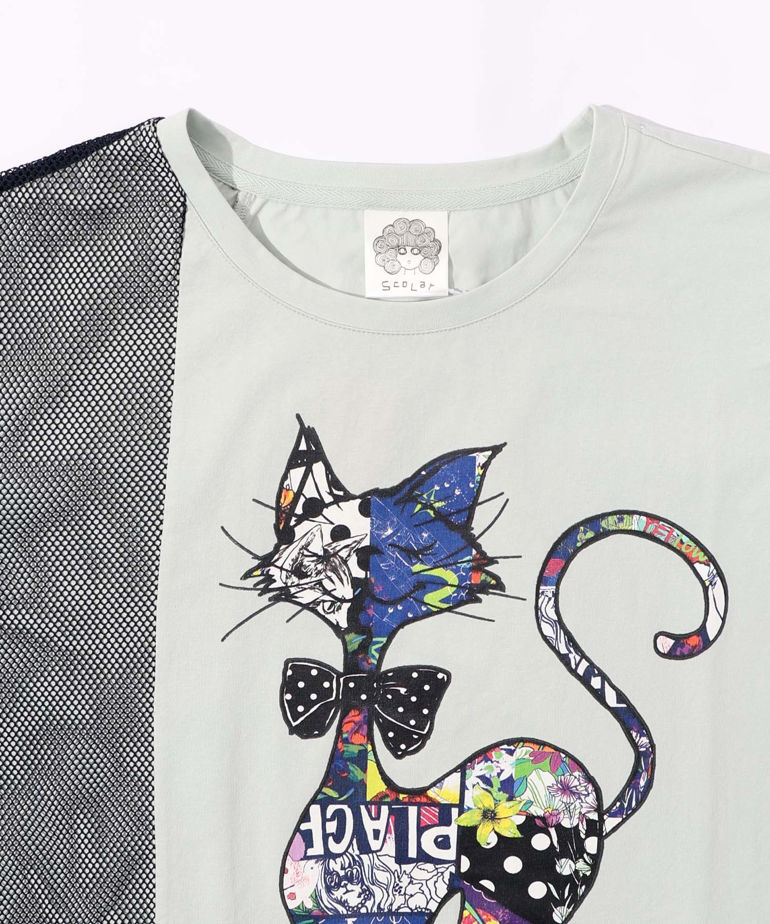 クーポン】【セール 50%OFF】スカラー ScoLar レース×POPネコ柄 クーポン】【セール 50%OFF】スカラー ScoLar レース×POPネコ柄