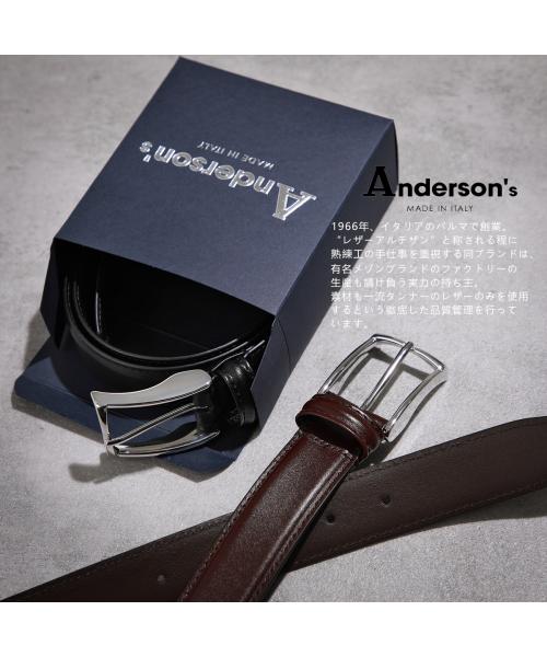 新品 ANDERSON´S アンダーソンズ レザー ベルト 85