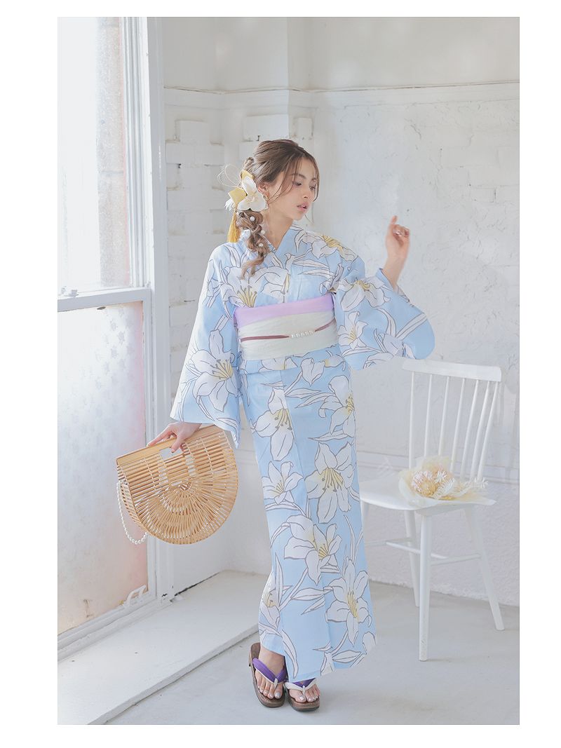 浴衣 青 大柄 花柄 百合 かわいい キラキラ 水色 大人浴衣 ラメ 浴衣 青 大柄 花柄 百合 かわいい キラキラ 水色 大人浴衣 ラメ