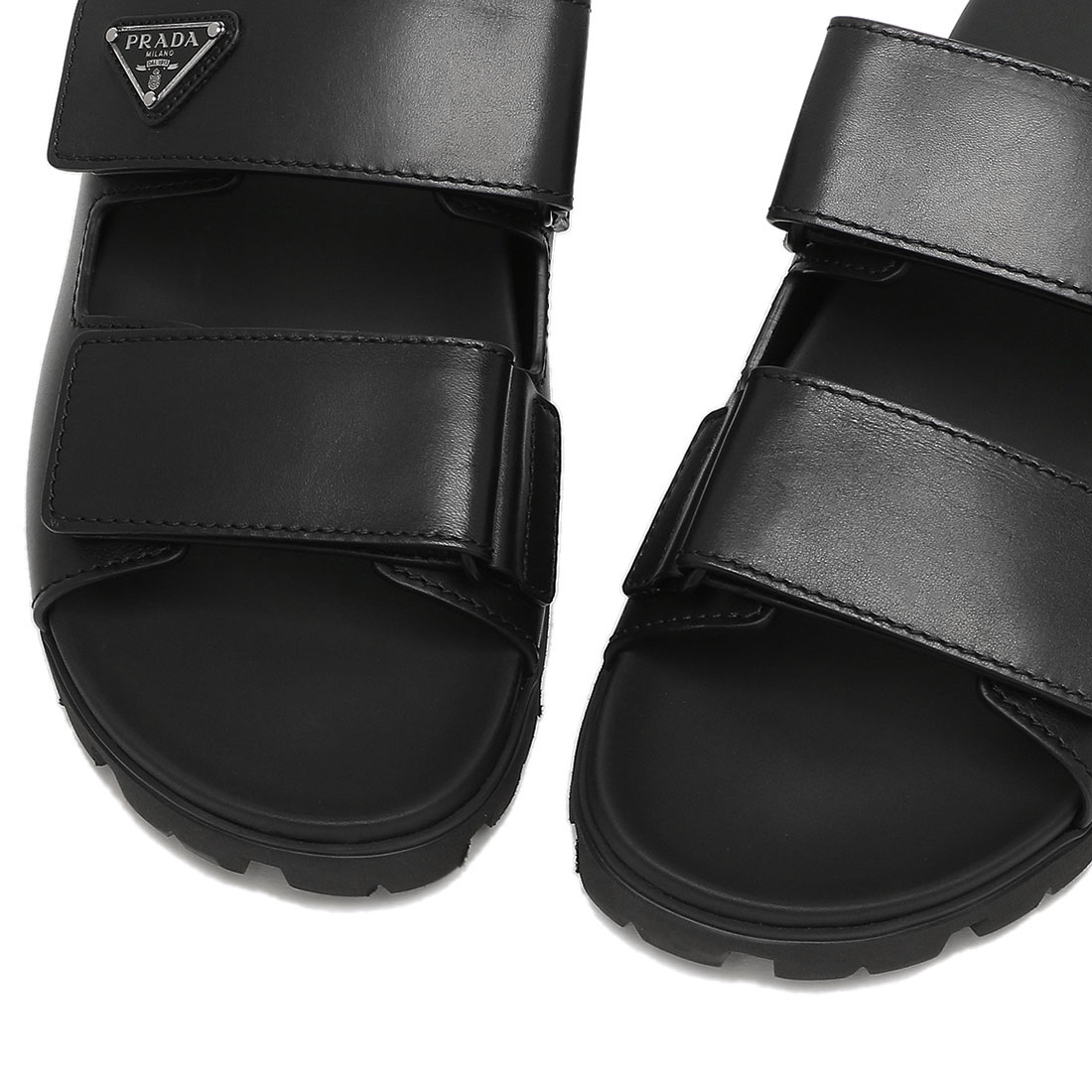 クーポン】プラダ PRADA サンダル ミュール レザーストラップ クーポン】プラダ PRADA サンダル ミュール レザーストラップ