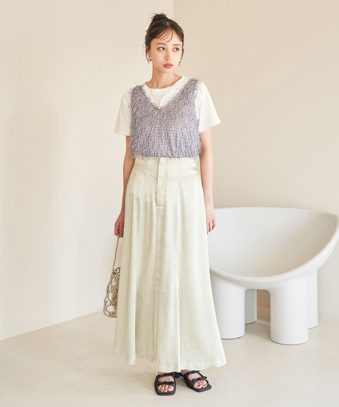 セール 50%OFF】フリンジノースリーブトップス(506249647
