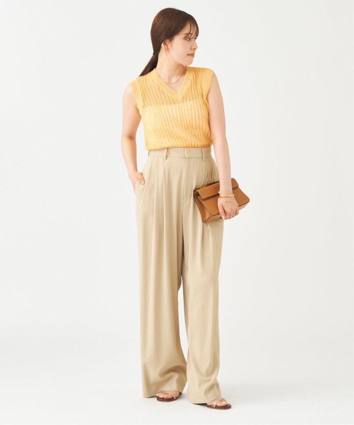 Plage ette Tuckパンツ 34 セール】THREE TUCK ワイド パンツ（スラックス）｜Plage