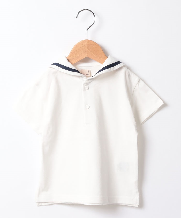 プティマイン petit main 【リンク・接触冷感】セーラーTシャツ