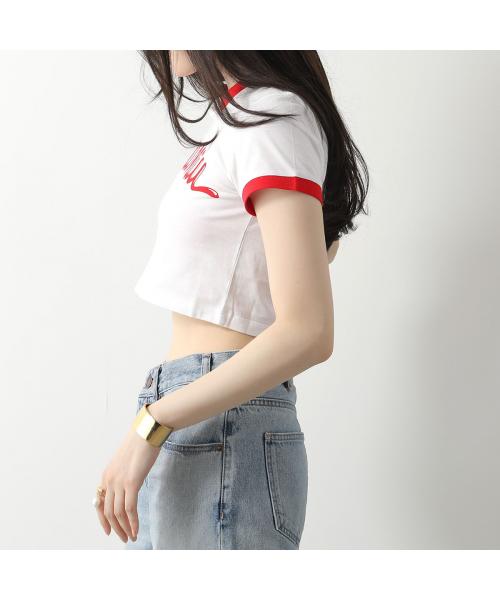ミュウミュウ Miu Miu MIUMIU Tシャツ MJN520 14ES 半袖 ロゴT ミュウミュウ Miu Miu MIUMIU Tシャツ MJN520 14ES 半袖 ロゴT