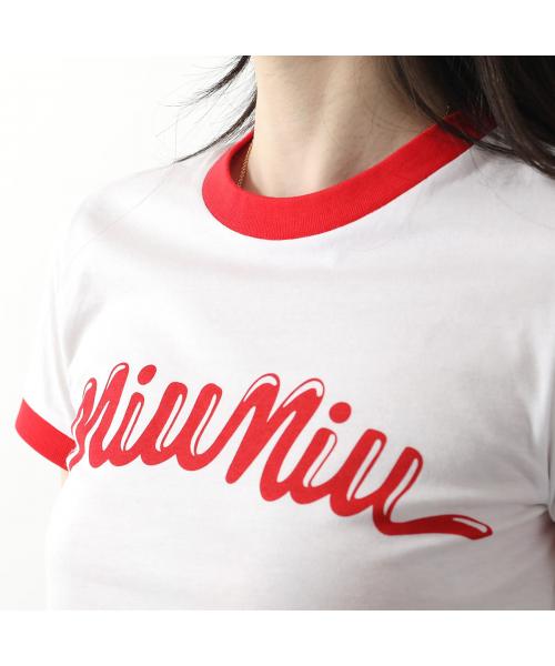 ミュウミュウ Miu Miu MIUMIU Tシャツ MJN520 14ES 半袖 ロゴT ミュウミュウ Miu Miu MIUMIU Tシャツ MJN520 14ES 半袖 ロゴT