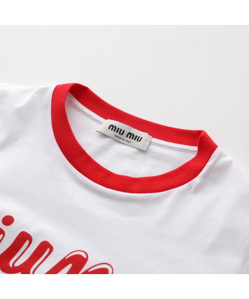 ミュウミュウ Miu Miu MIUMIU Tシャツ MJN520 14ES 半袖 ロゴT ミュウミュウ Miu Miu MIUMIU Tシャツ MJN520 14ES 半袖 ロゴT