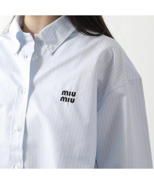 MIUMIU シャツ MK1659 14BC 長袖 ストライプ(506256539 MIUMIU シャツ MK1659 14BC 長袖 ストライプ(506256539