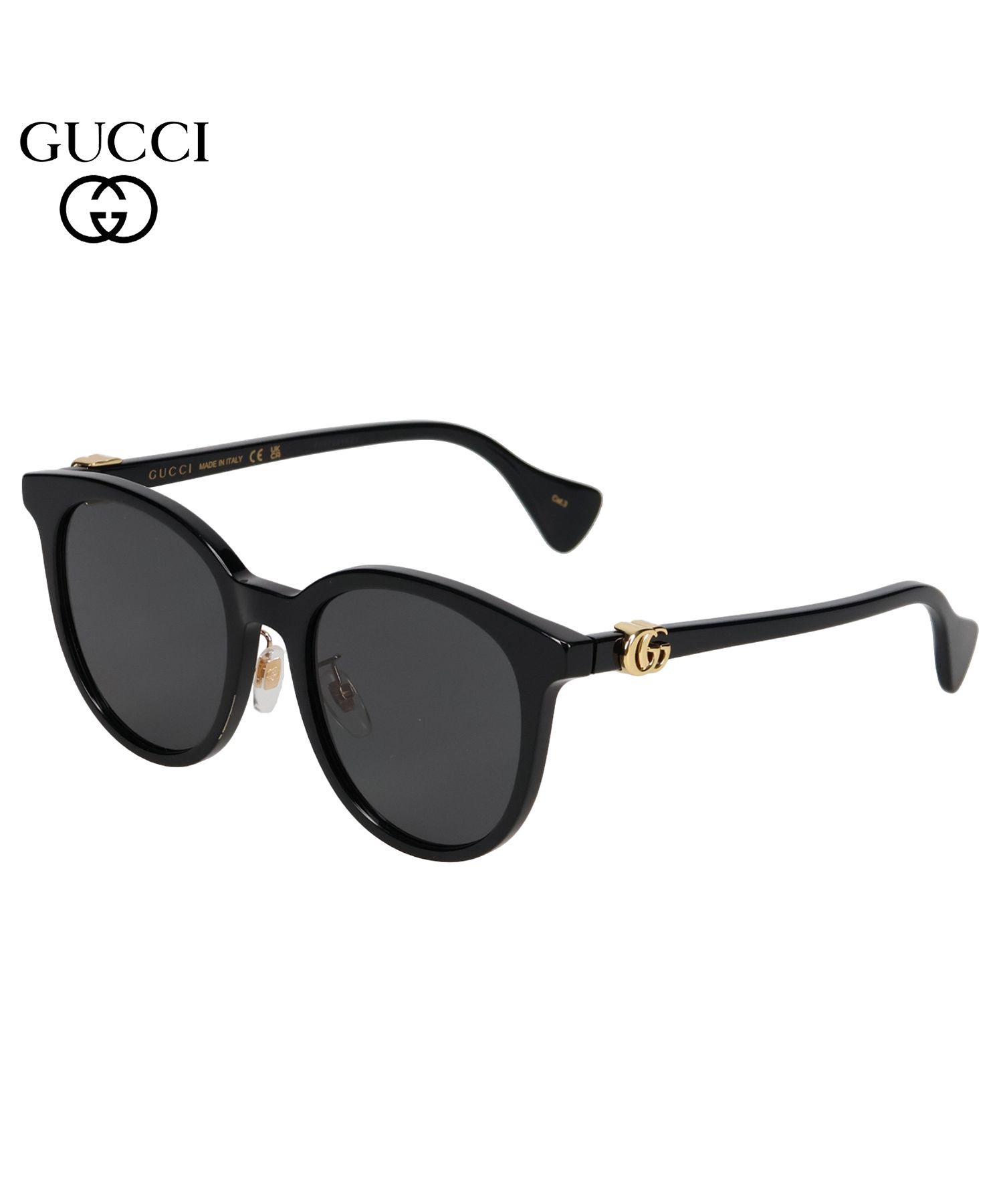 セール】グッチ GUCCI グッチ GUCCI サングラス メンズ レディース アジアンフィット UVカット 紫外線対策 SUNGLASSES  ブラック 黒 GG107(506257002) | グッチ(GUCCI) - d fashion