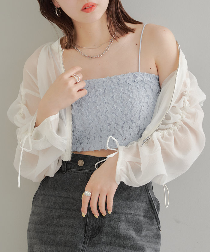 人気アイテムランキング(新品)  セール 61%OFF】【Chico】パット付きレースベアトップ(506258438 トップス