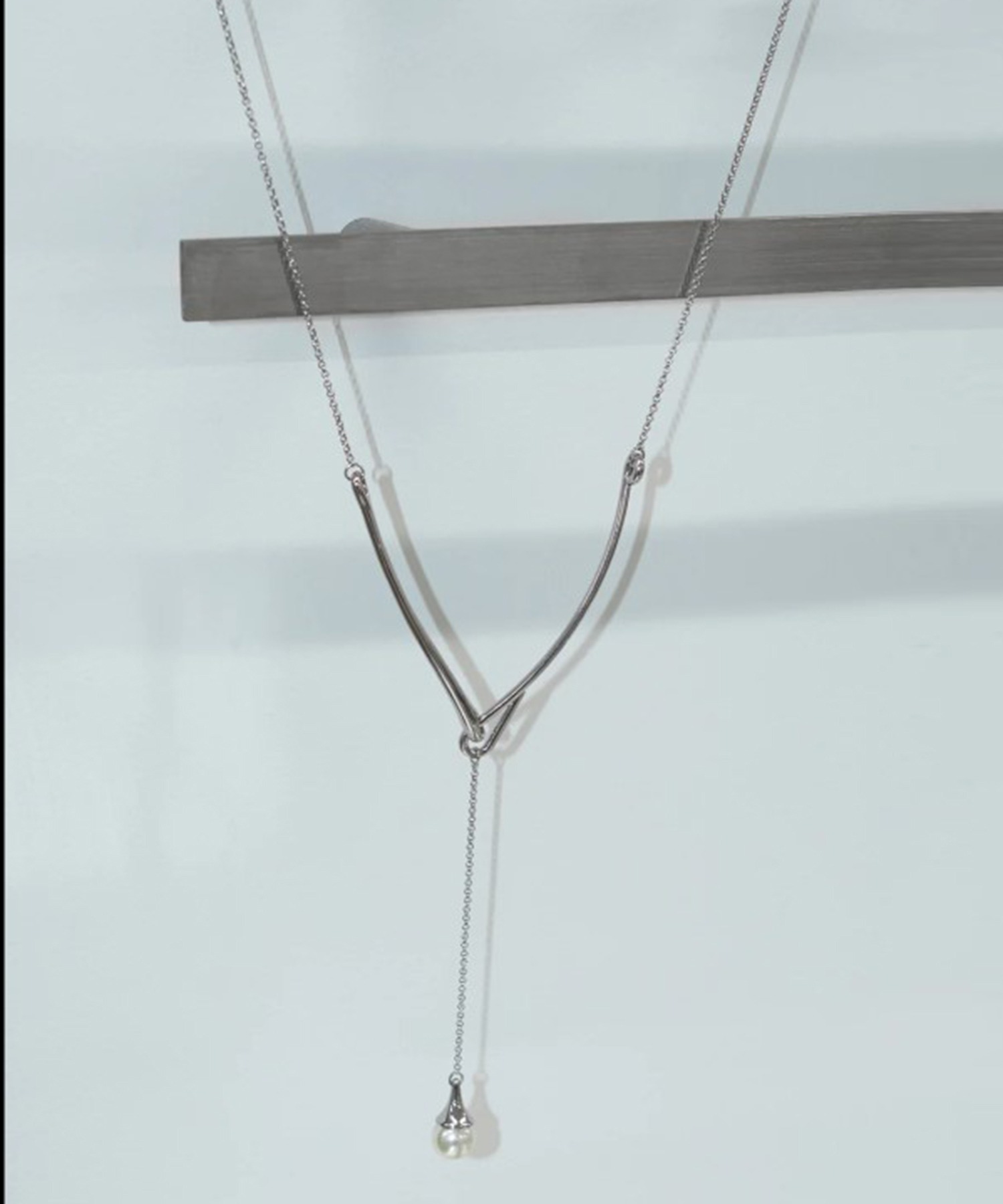 新入荷 M.cohen シルバー調（シルバー ネックレス 羽根デザイン アクセサリー