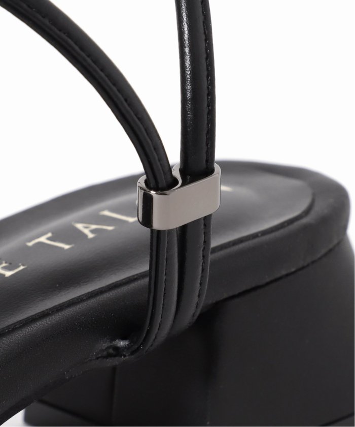 【美品】　LE TALON 3.5cmスクエア2WAYサンダル　ブラック 追加》3.5cmスクエア2WAYサンダル（サンダル）｜LE TALON（ル