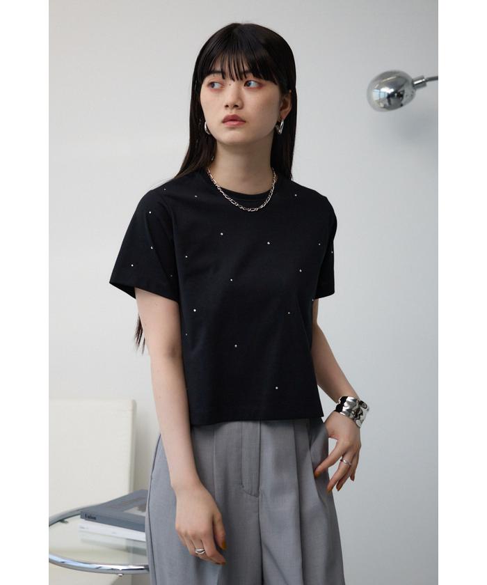 moussy マウジー BEP OG ラインストーン TEE MOUSSY | BEP OG ラインストーン BABY TEE (Tシャツ・カットソー