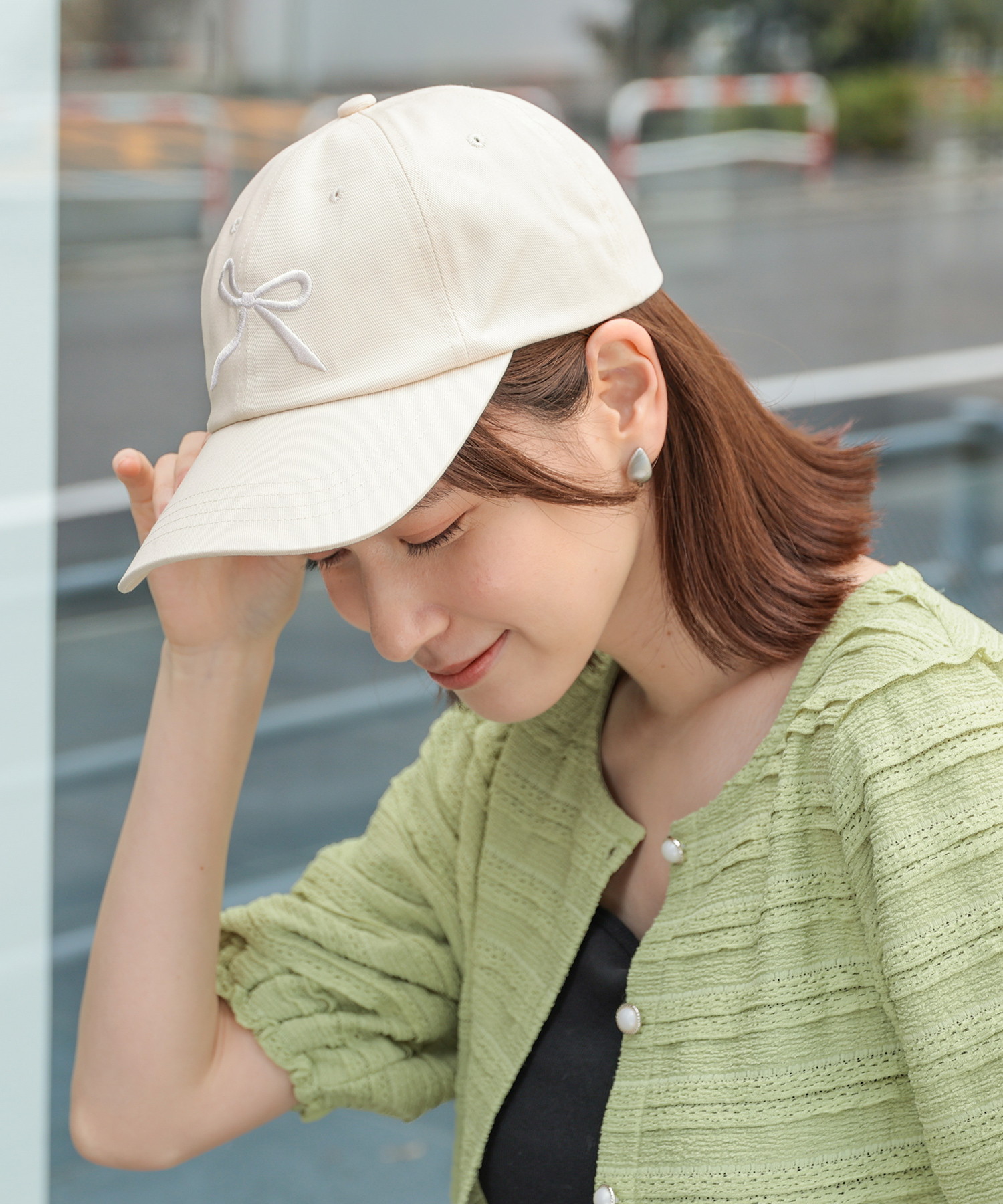 楽天市場】リボン刺繍 キャップ レディース 帽子 ぼうし リボン