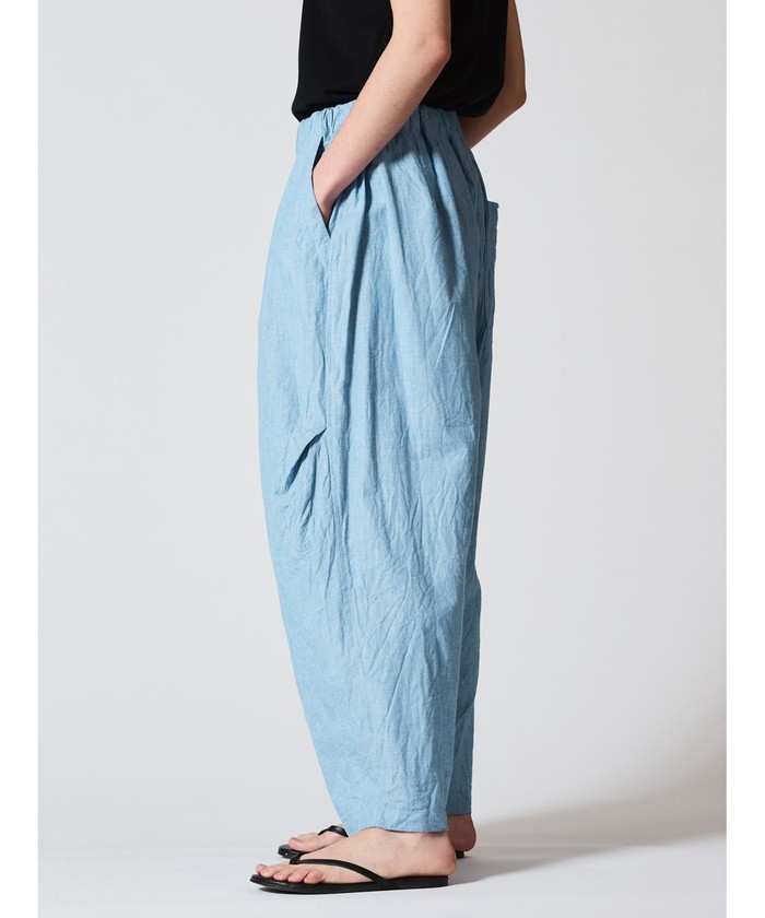セール 20%OFF】mizuiro ind シャンブレーワイドカーゴパンツ セール 20%OFF】mizuiro ind シャンブレーワイドカーゴパンツ