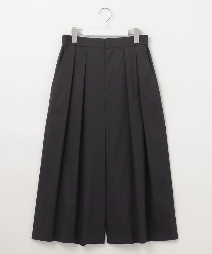 【peco310様】自由区 タック ガウチョパンツ 大きいサイズ 黒 C2933 earth_eco_loco ワイドパンツ フレア ガウチョパンツ 涼しい