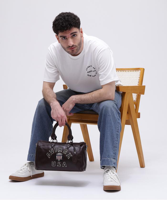 直営店別注》VARSITY LEATHER MINI DUFFLE BAG / バーシティ