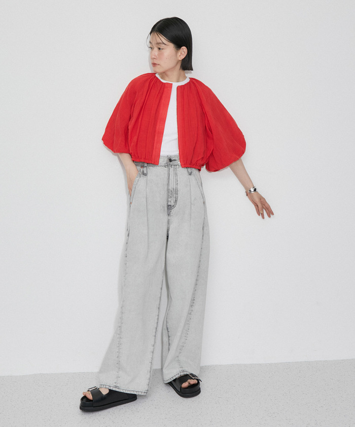 一部WEB限定サイズ・洗える】ディープライズワイドデニム