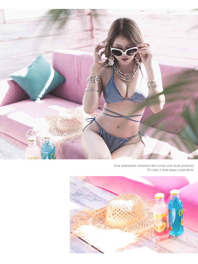 REAL MA＊RS ★キラキラビジュー付き　ホルダーネックリボンキャミ REAL MA＊RS ☆キラキラビジュー付き ホルダーネックリボン