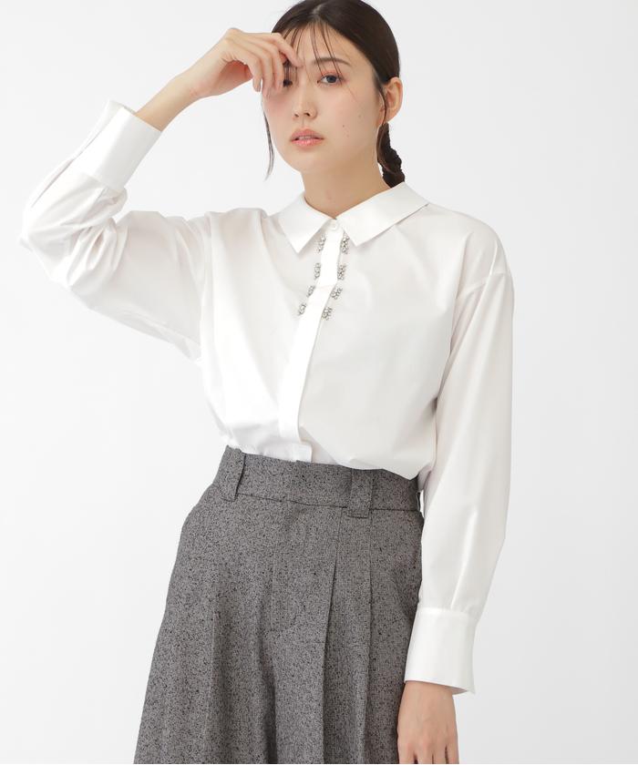 セール 40%OFF】ビジューシャツブラウス(506269686) | ジル バイ