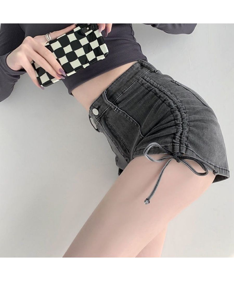 デニム上下セットアシンメトリーベストショートパンツ セール】ベストストア Beststore ドロスト ショートパンツ