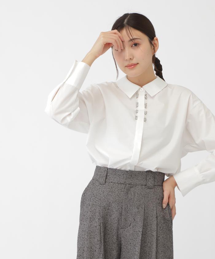 JILL by JILLSTUART - ジルバイビジュー付きシャツ❤️ セール 40%OFF】ビジューシャツブラウス(506269686) | ジル バイ
