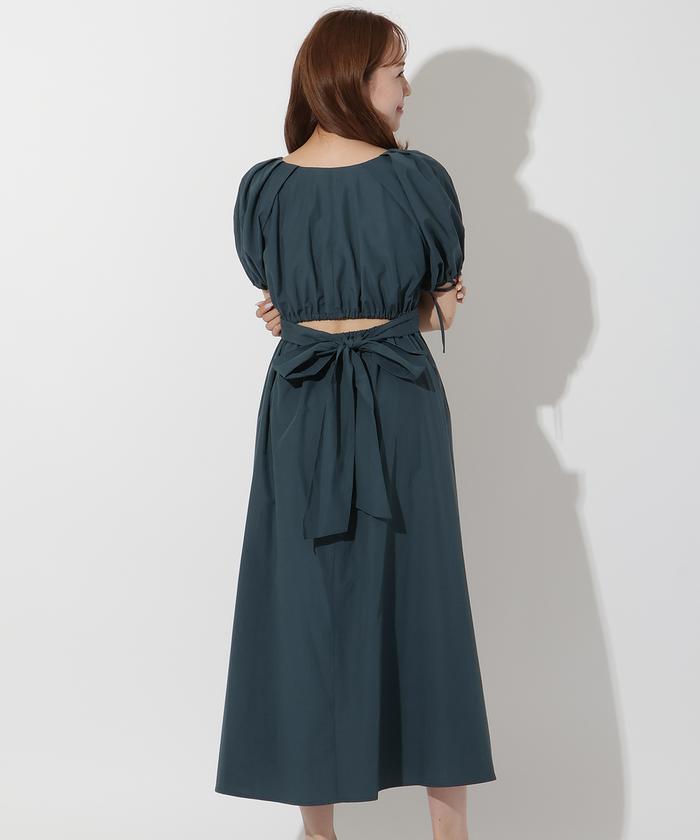セール 50%OFF】カットアウトウエストタックワンピース