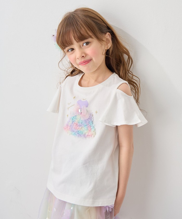 セール 50%OFF】接触冷感 しろくま オフショルダー Tシャツ