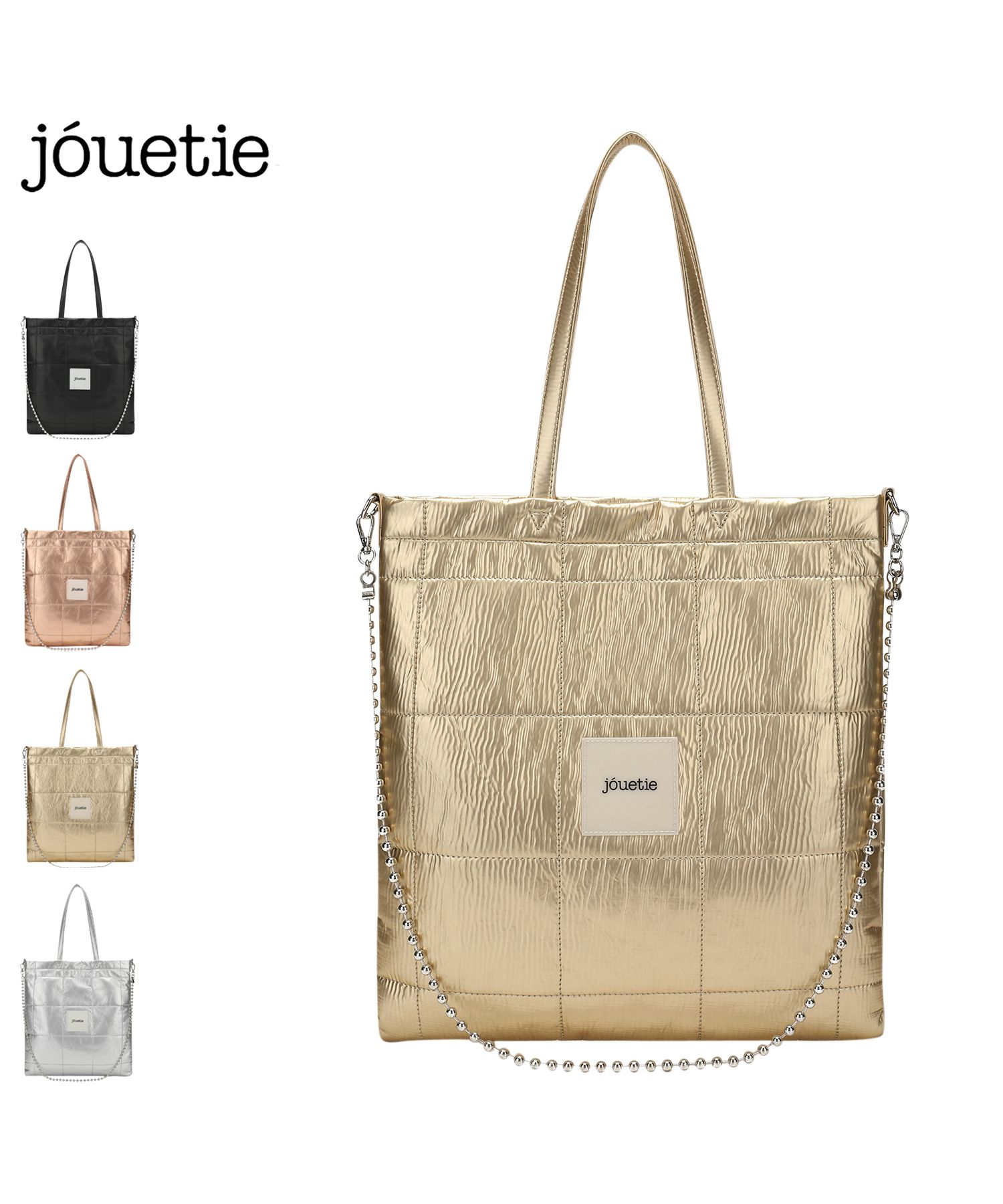 ジュエティ jouetie トートバッグ ラージ レディース メタリック