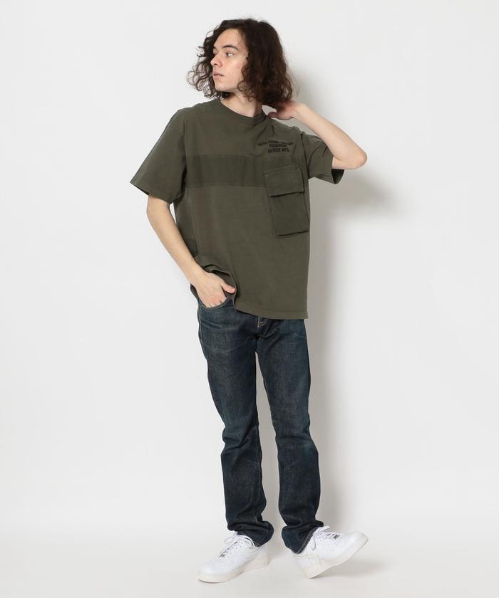 フェードウォッシュ ミリタリーポケットTシャツ/FADE WASH T