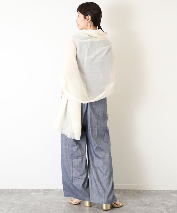 SLOBE IENA リネンシャンプレーオールインワン SLOBE IENA リネン混 シャンブレー オールインワン - メルカリ