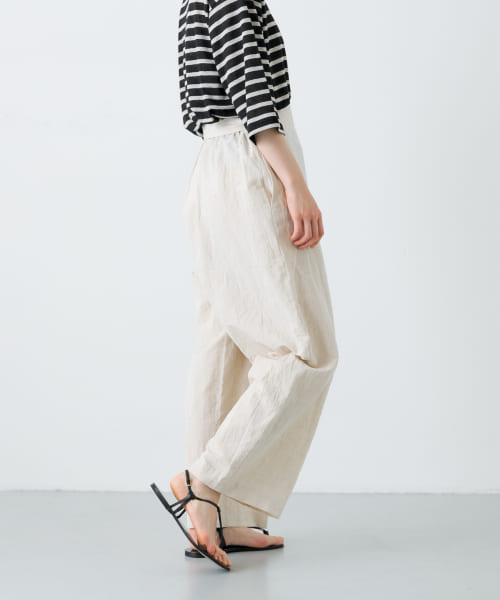 【極美品】かぐれ コットン リネン ラップ イージーパンツ ワイドパンツ かぐれ｜コットンリネンラップパンツ | Rakuten Fashion(楽天