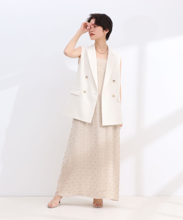 セール 10%OFF】ウォッシャブルダブルクロスジレ(506078825 セール 10%OFF】ウォッシャブルダブルクロスジレ(506078825