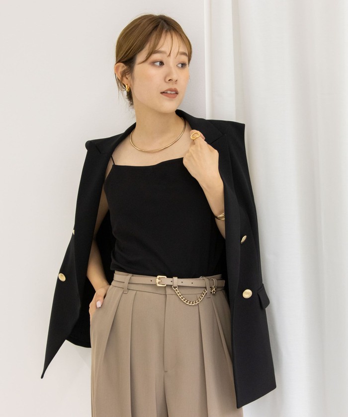 セール 10%OFF】ウォッシャブルダブルクロスジレ(506078825