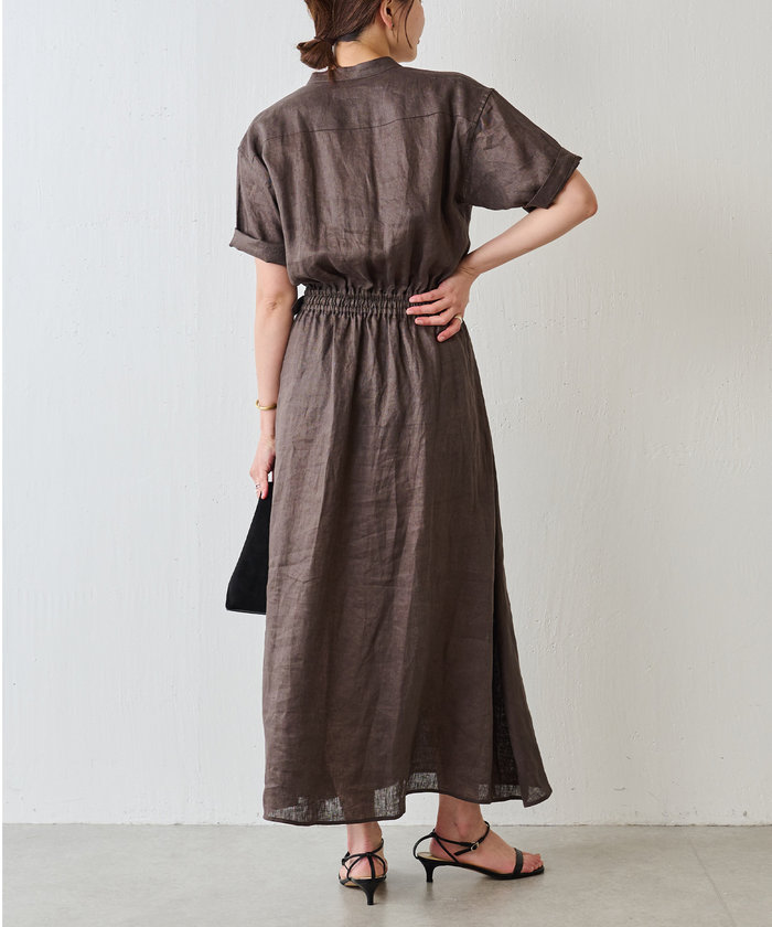 セール 70%OFF】リネングルカベルトワンピース(506094787) | ガ