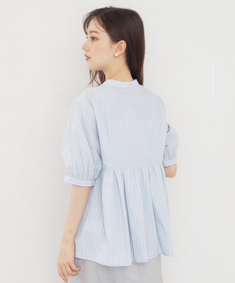 セール 50%OFF】ラメラインペプラムブラウス【防シワ／洗濯機