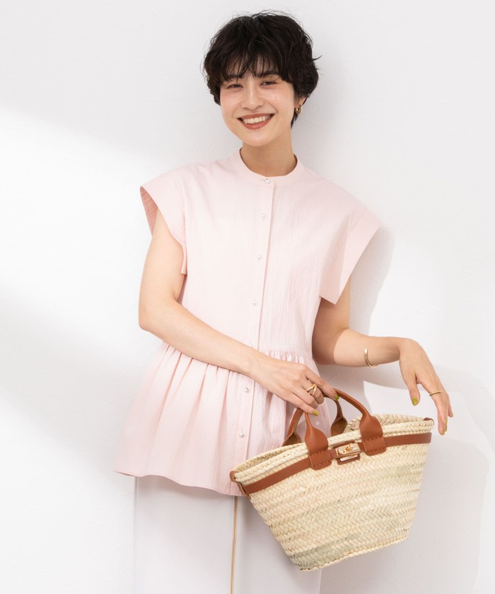 クーポン】【セール 20%OFF】サッカーペプラムブラウス
