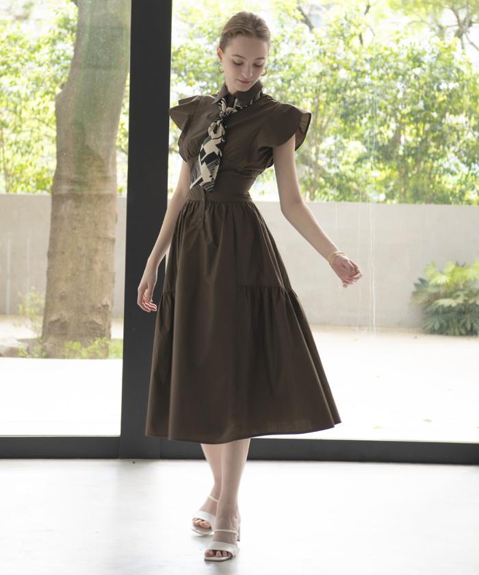 jemma.atelier ピンタックフリルワンピース　ノースリーブ　ブラック one-piece – jemma.atelier