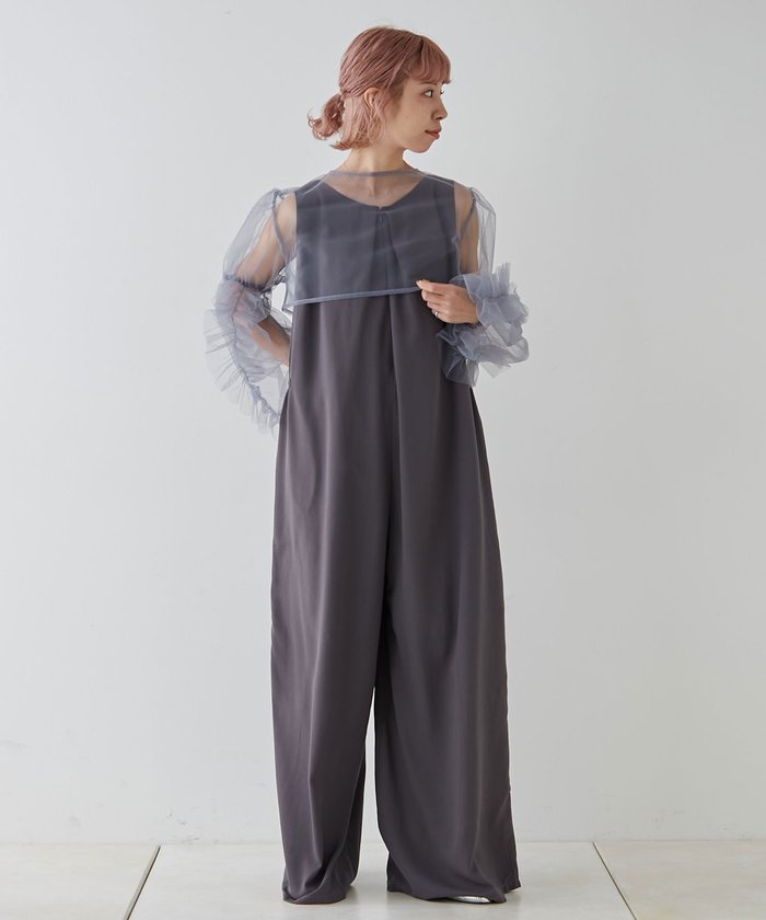新品　グレー　チャオパニック マルチWAYチュールボレロ付コンビネゾン Ciaopanic】マルチWAYチュールボレロ付コンビネゾン | OUTLET