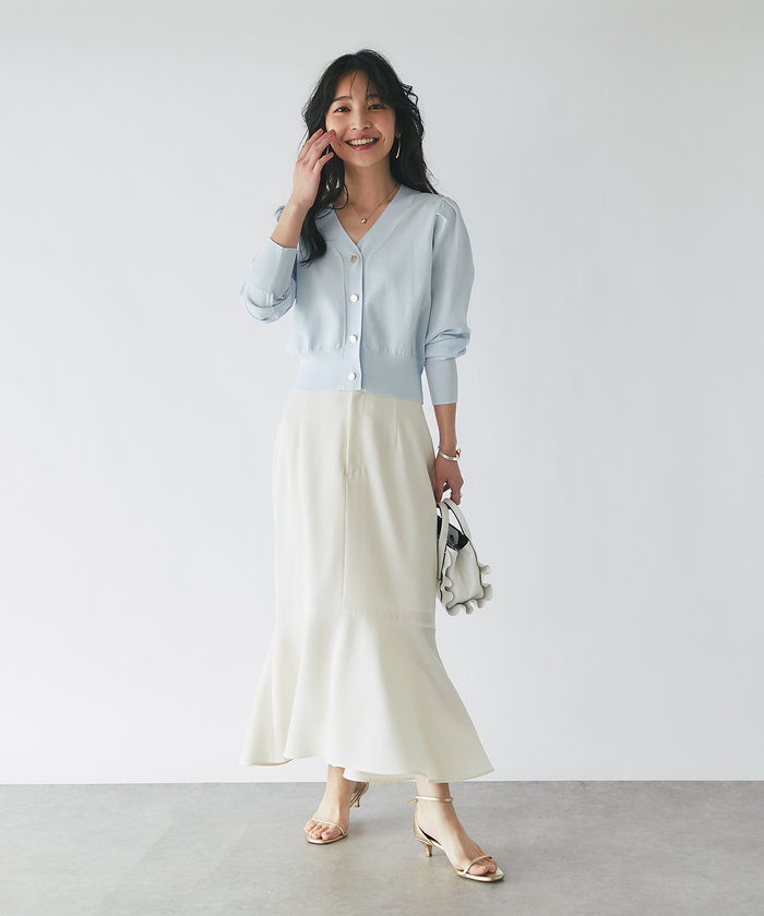 la boutique bon bonグレー パール装飾 タイトスカート 34 セール 60%OFF】【La boutique BonBon】コルセットマーメイド