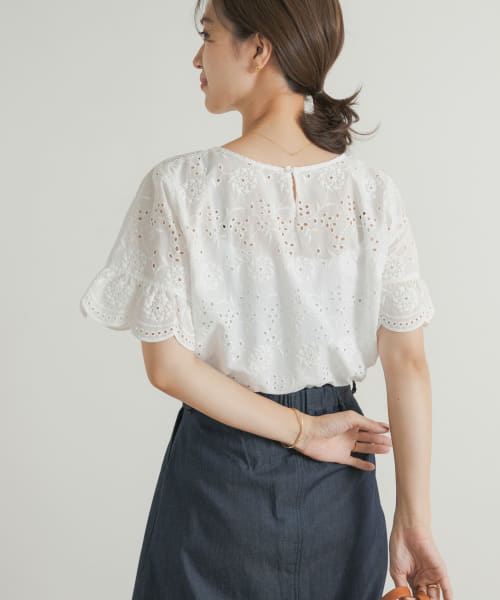 新品◎アーバンリサーチドアーズ◎幾何学レースブラウス//アイボリー セール 30%OFF】幾何学レースブラウス(506172816) | アーバン