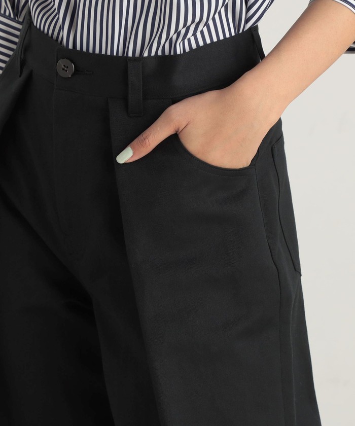 【関税込み】Tory Burch パープル コットン バギーパンツ セール 40%OFF】コットンリネン タックバギーパンツ(506316958