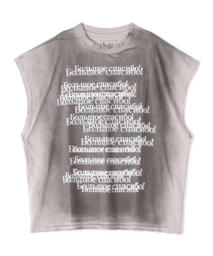 人気【DankeSchon/ダンケシェーン】PIGMENT SPRAY ノースリーブ LHP｜DankeSchon/ダンケシェーン/PIGMENT SPRAY NOSLEEVES STUDS
